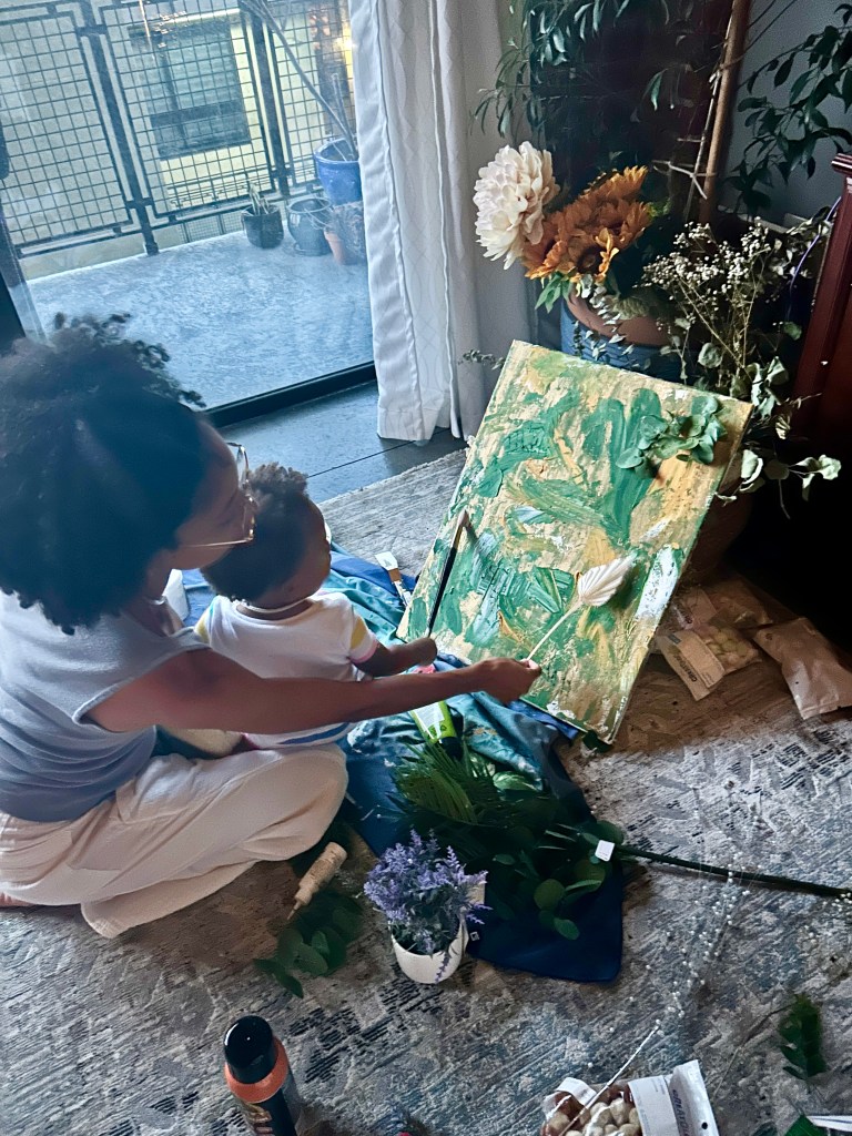 Process of creating Mixed Glory by Katherine Elizabeth Jackson.